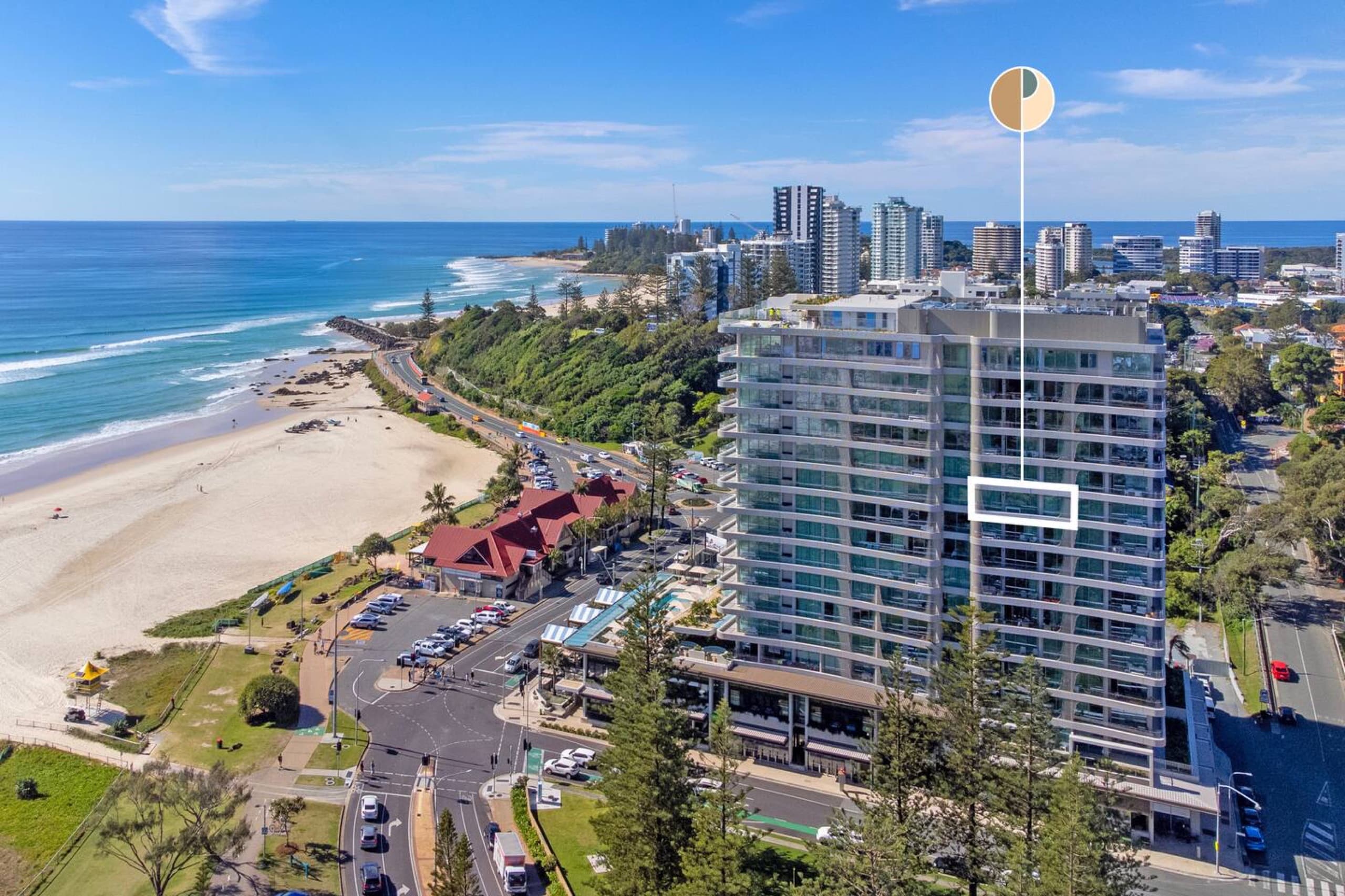 Oceanview 2BR/2BA in The Miles Residences, Kirra in Coolangatta